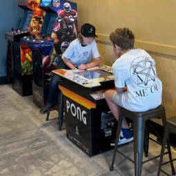 Kids arcade and axe throwing