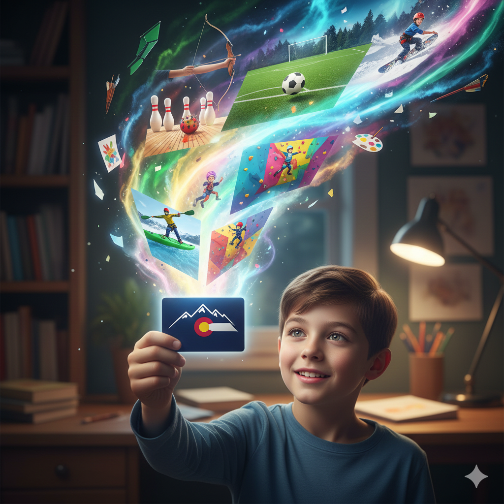 Boy with gift card experiences